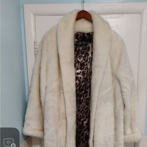 Dennis Basso Cream Long Coat